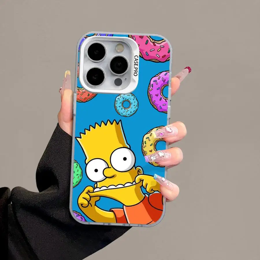 Cartoon The Simpsons Matte Phone Case for iPhone