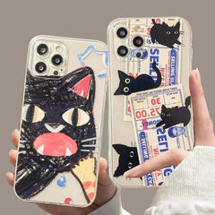 Angry Cat Clear Case for iPhone