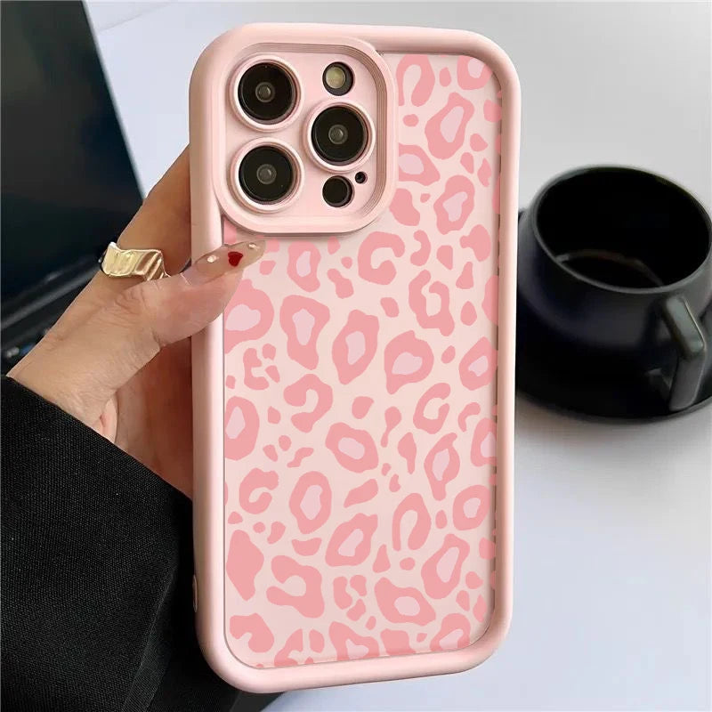Leopard Pattern Shockproof Silicone Case for iPhone
