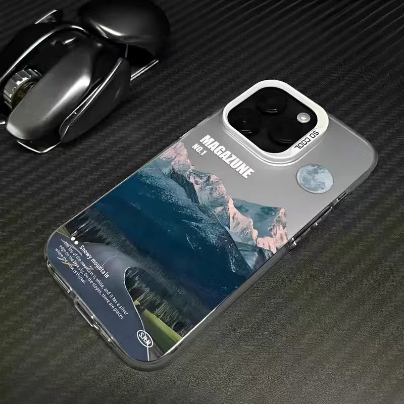Snow Mountain Landscape Matte Phone Case for iPhone