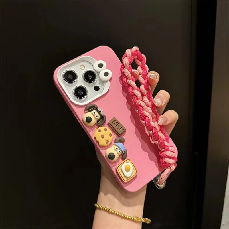 3D Sausage Dog Case with Strap for iPhone