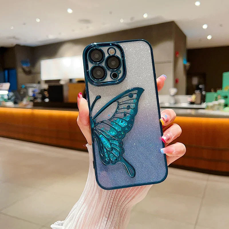 Quicksand Butterfly Glitter Phone Case