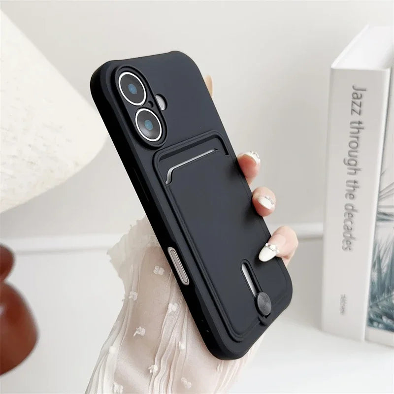 Silicone Wallet Phone Case for iPhone