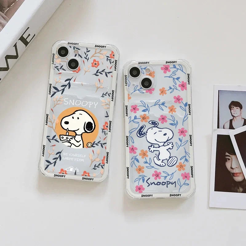 Funny Snoopy Card Bag Phone Case
