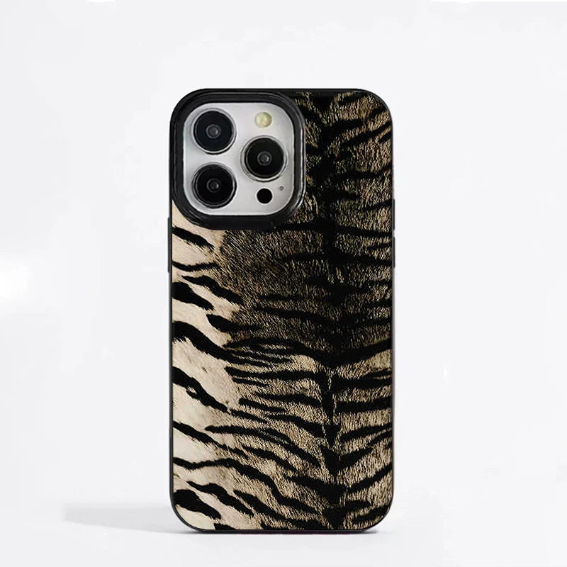 Luxury Tiger Skin Silicone Phone Case for iPhone