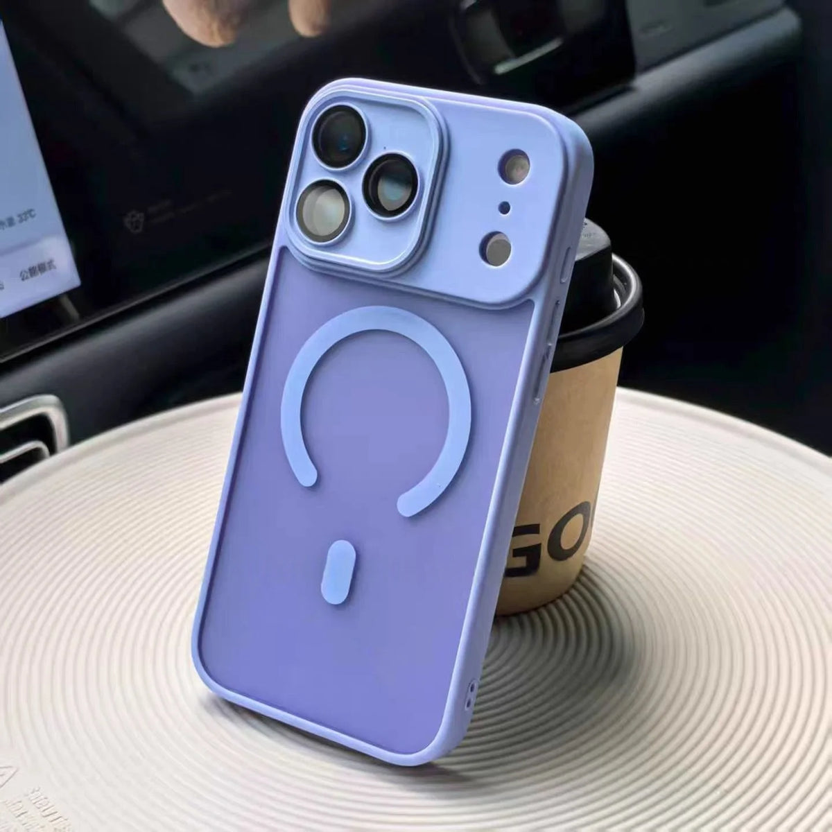 Matte Translucent Magnetic Lens Protect Phone Case