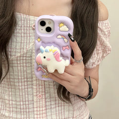 3D Rainbow Unicorn Phone Case