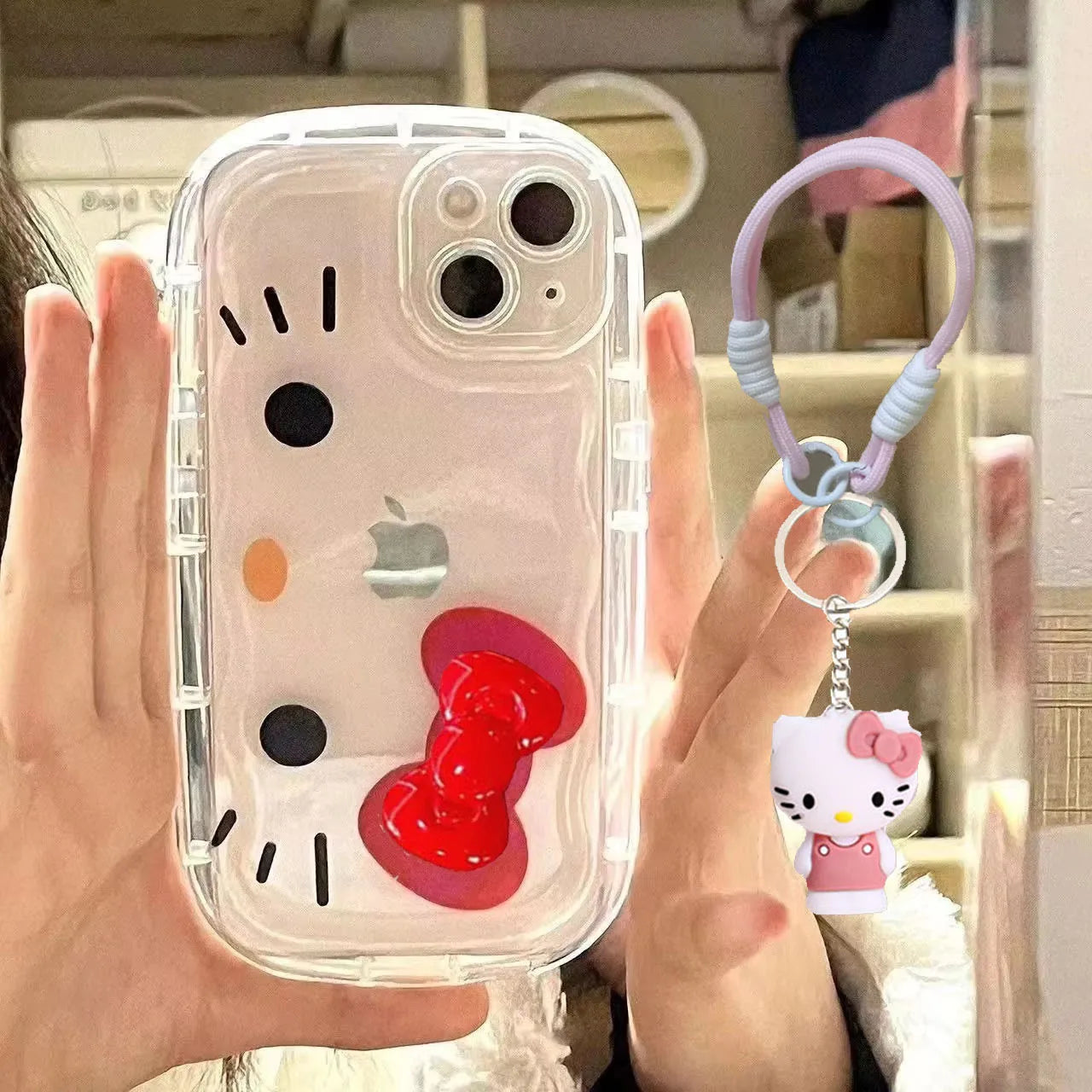 Hello Kitty Red Bow Strap Phone Case