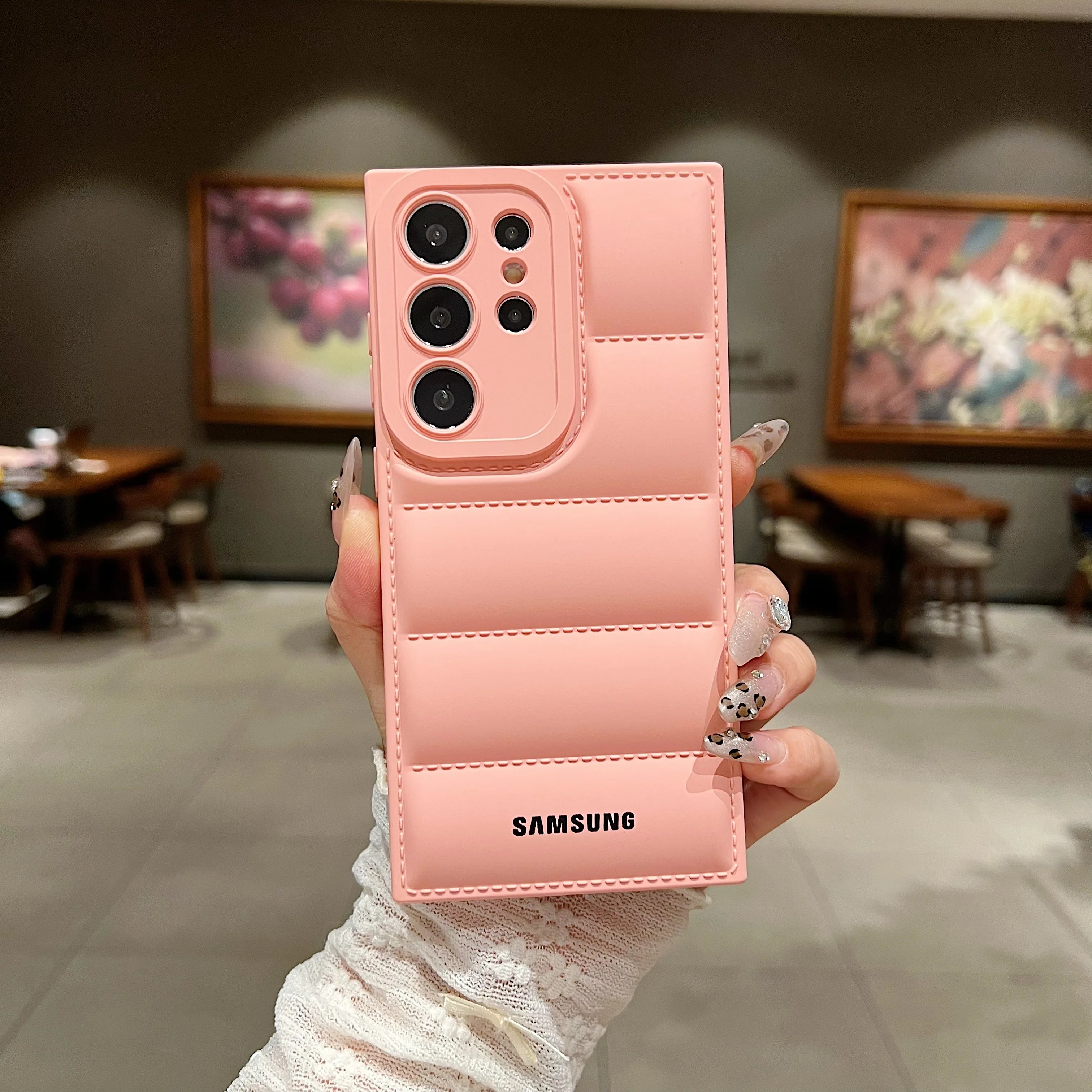 Wave Puffer Silicone Case for Samsung