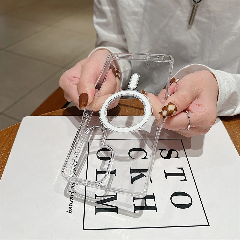 Magnetic Clear Acrylic Case for Samsung
