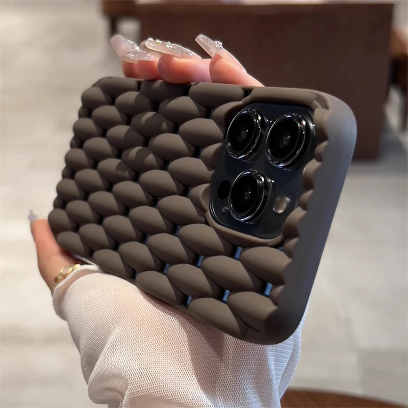 Solid Color Mesh Phone Case for iPhone