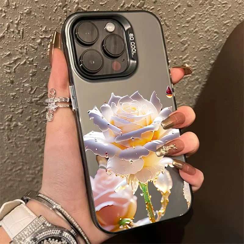 Black Gold Rose Phone Case