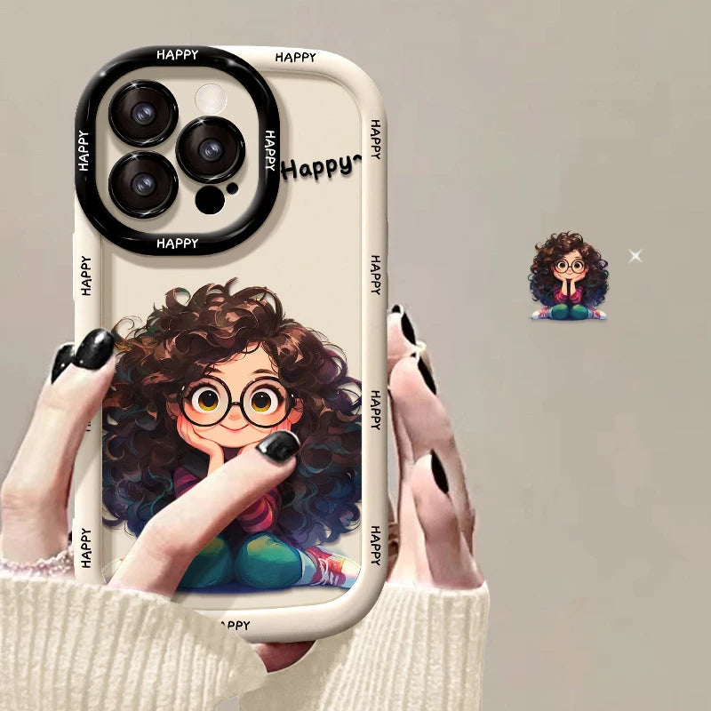 Curly Hair Girl Phone Case