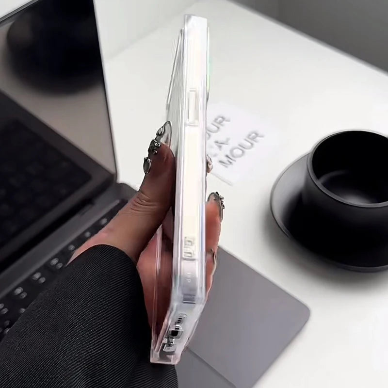 White Right Angle TPU Phone Case