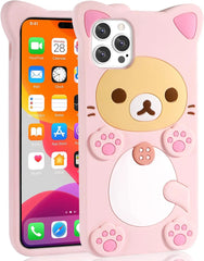 Rilakkuma Cat Bear Soft Silicone Case for iPhone