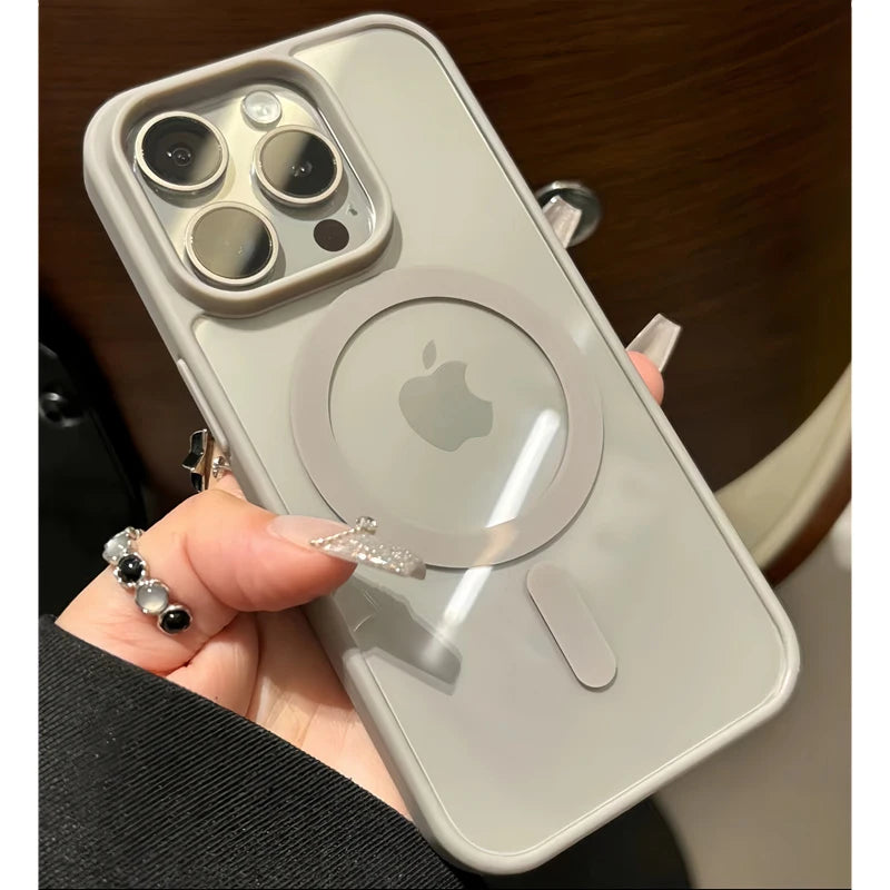Transparent Magnetic Magsafe Case Luxury Anti-Fingerprint