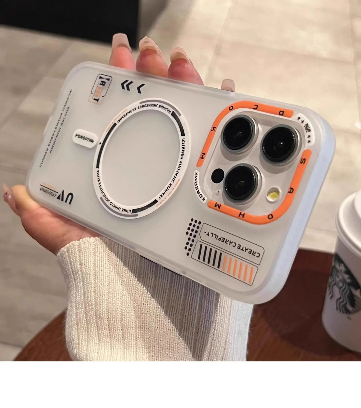 Matte Magnetic Phone Case with Metal Lens Frame