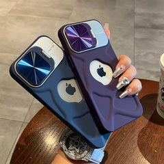 Magnetic Logo Hole Silicone Case with Lens Flip Stand