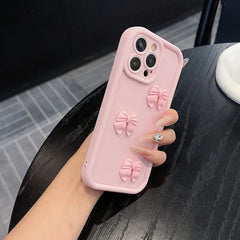 Pink 3D Butterfly Silicone Phone Case