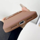 Woven Fabric iPhone Case Textured Slim Grip Magnetic Cover