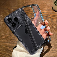 Transparent Acrylic Case with Metal Buttons for iPhone