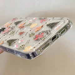 Winter Christmas Graphic Print Clear Phone Case