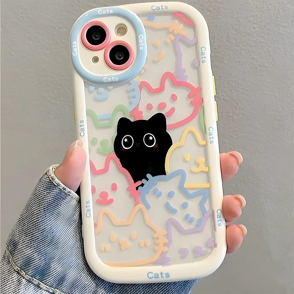 Cute Cat Silicone Case for iPhone