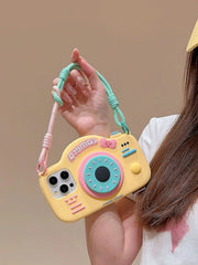 Stereo Camera Holder Silicone Phone Case