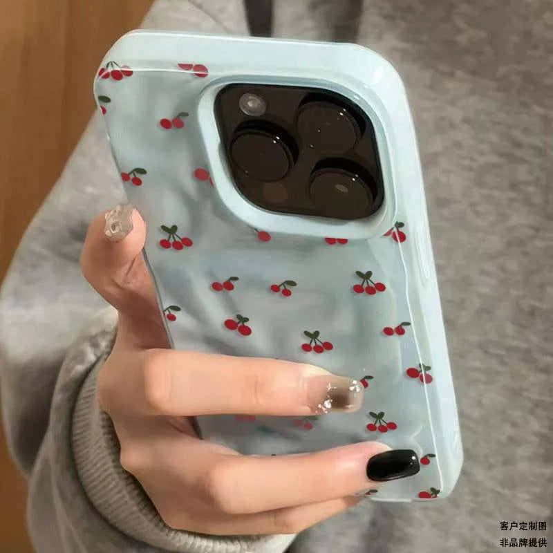 Cherry Fold Texture iPhone Case