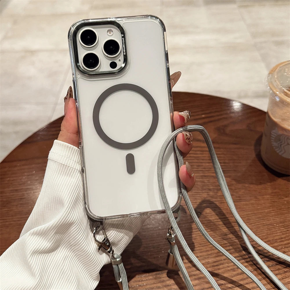 Crossbody Magnetic Lanyard Phone Case for iPhone