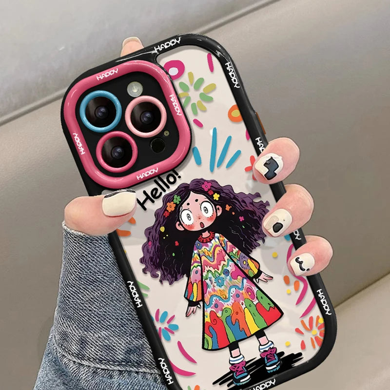 Curly Hair Girl Phone Case