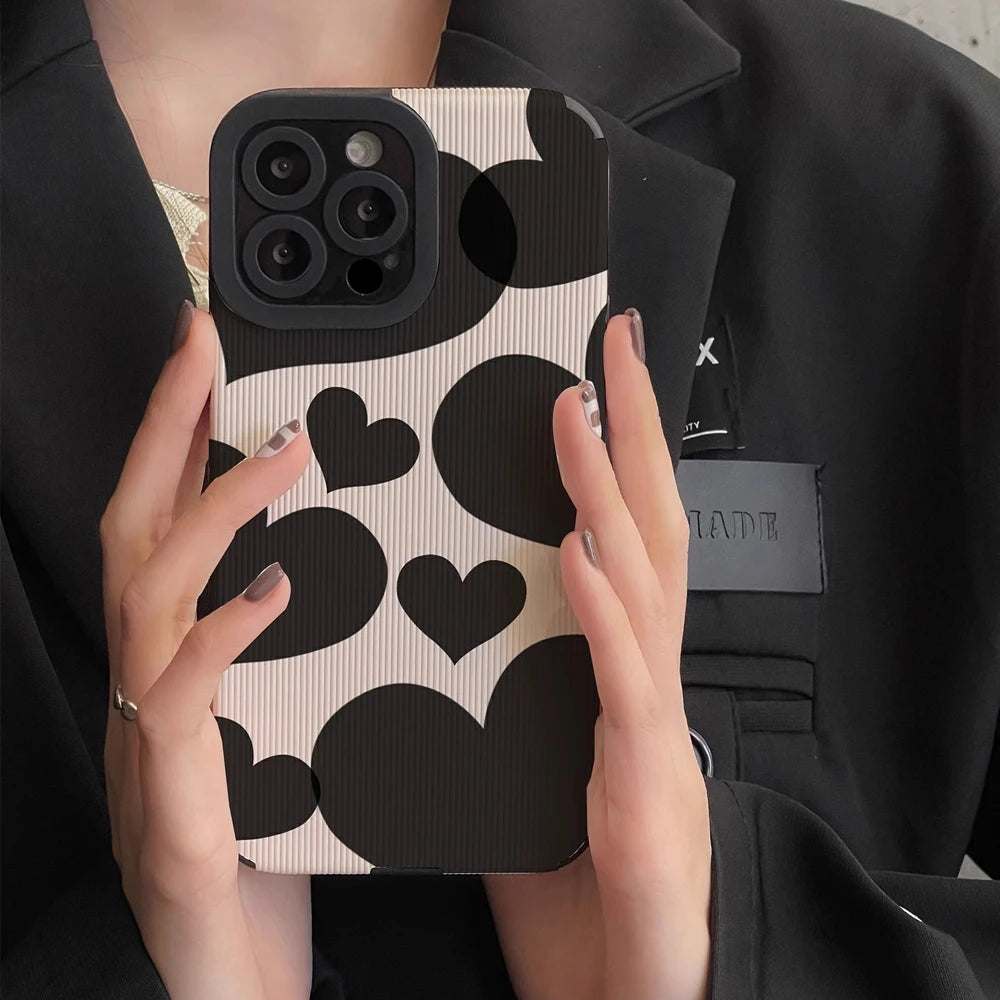 Black Heart Silicone iPhone Case