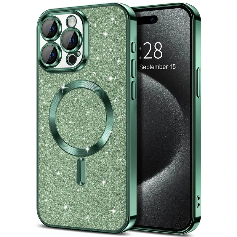 Electroplated Magnetic Glitter Case for iPhone