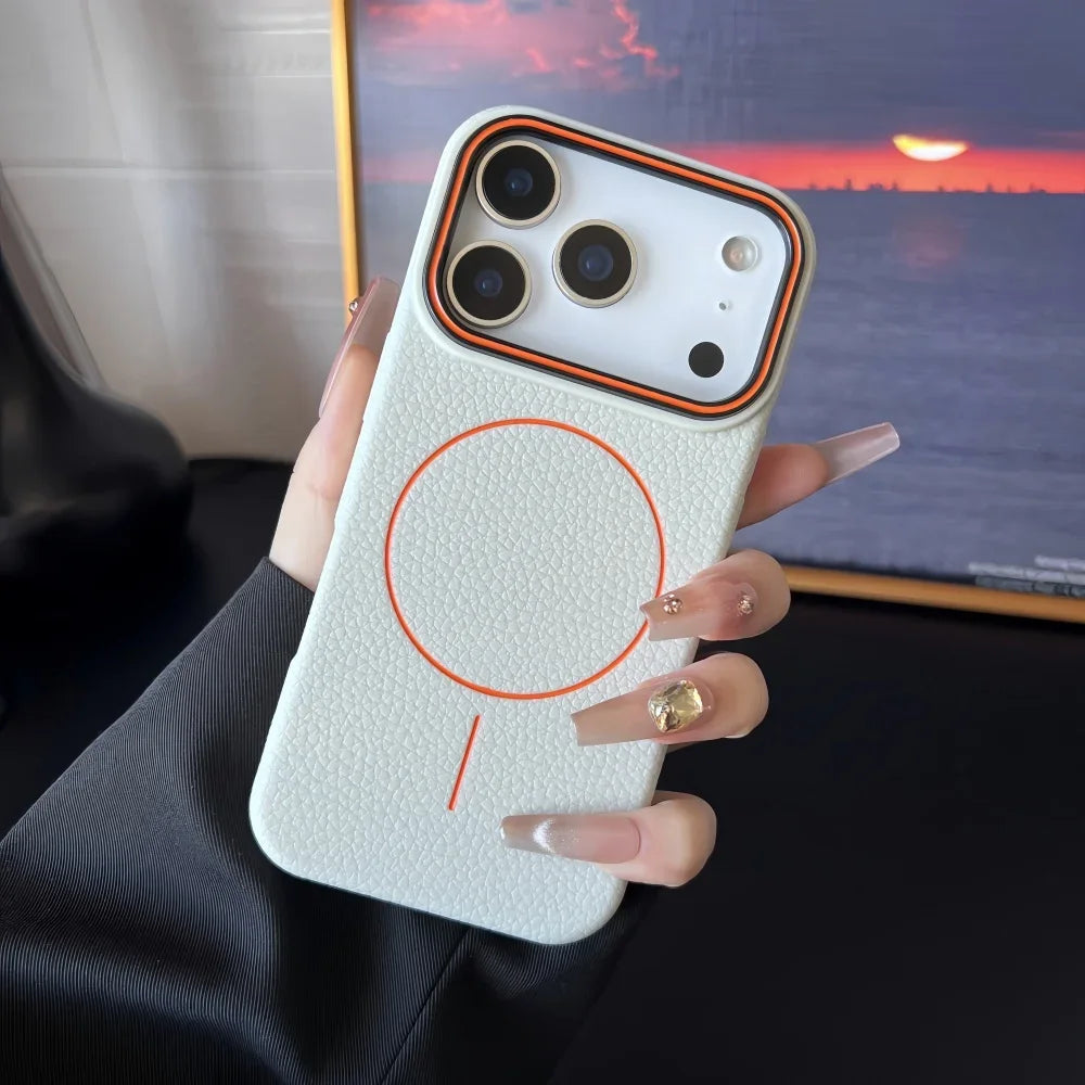 Lichee Pattern Magnetic Phone Case