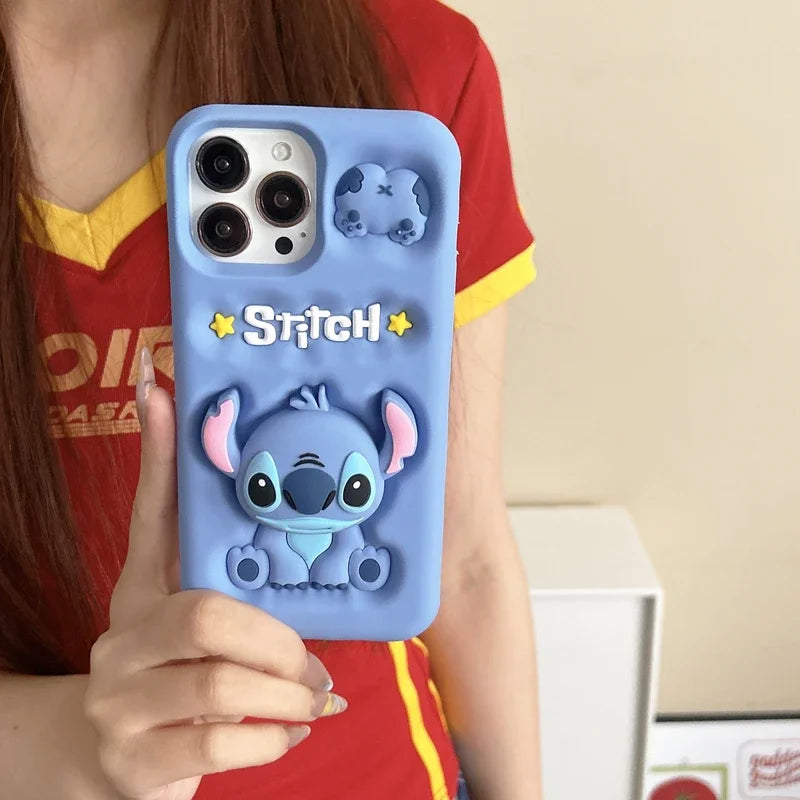 3D Stitch Case with Stand Holder for iPhone
