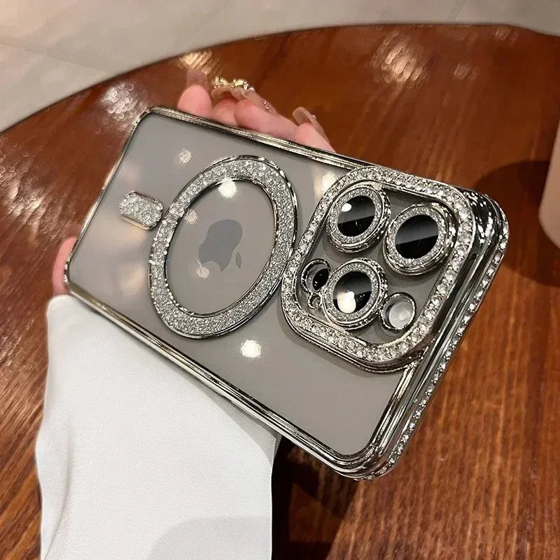 Clear Bling Crystal Phone Case with Magsafe