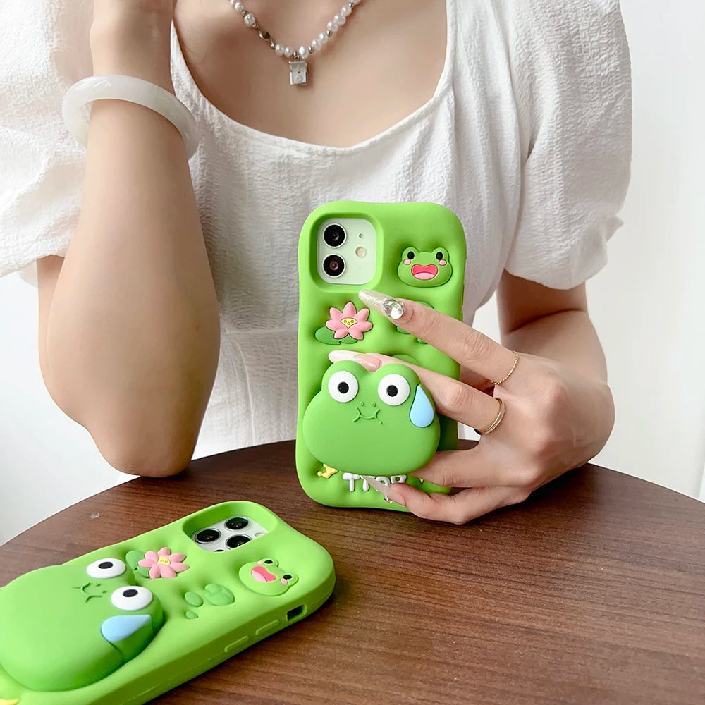 3D Frog Phone Case