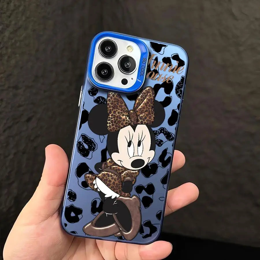 Disney Leopard Mickey Minnie Phone Case for iPhone