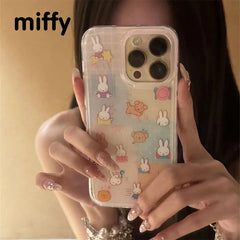 Kawaii Miffy Soft Silicone Transparent Case for iPhone