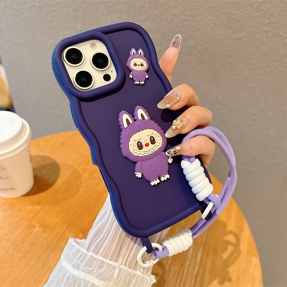 Cartoon Animal Phone Case with Strap