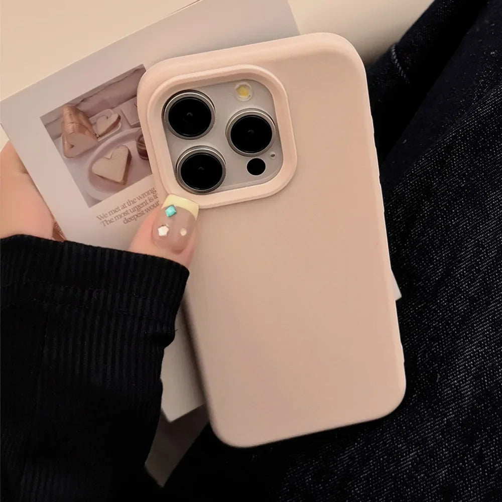 Dopamine Solid Color Silicone Phone Case