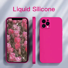 Square Liquid Silicone Shockproof Case