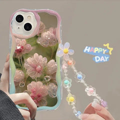 Flower Bracelet Wrist Chain Phone Case for iPhone