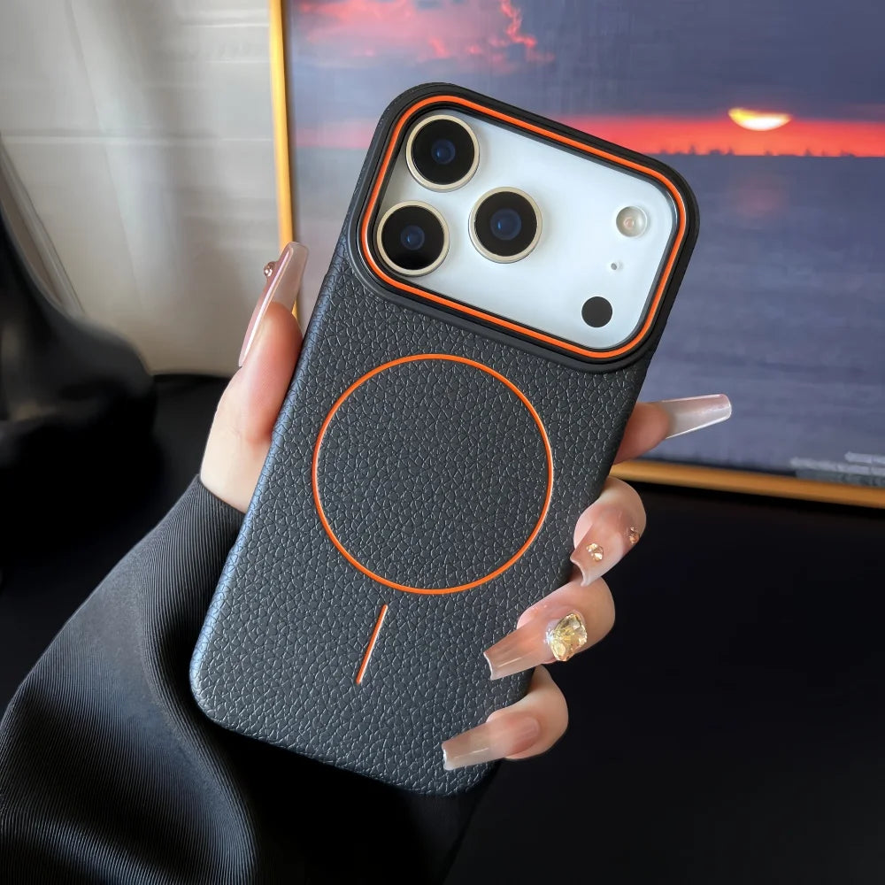 Lichee Pattern Magnetic Phone Case