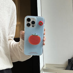 Stereoscopic Tomato Phone Case with Holder