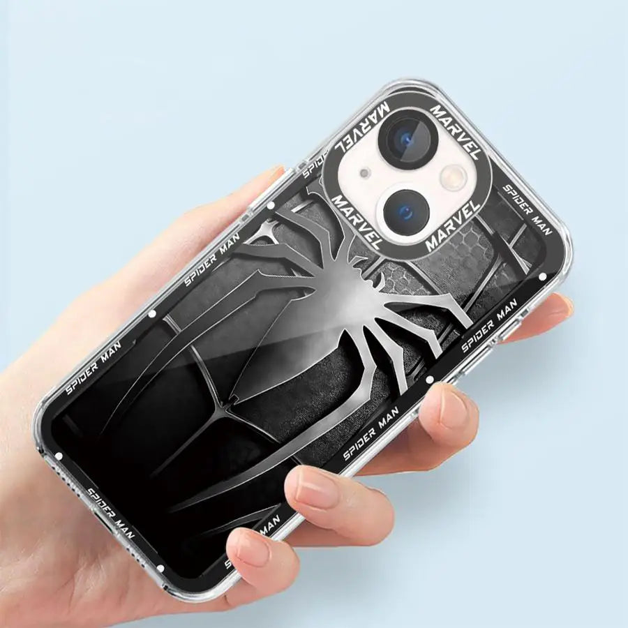 Marvel Iron Man & Spider-Man Logo Phone Case for iPhone
