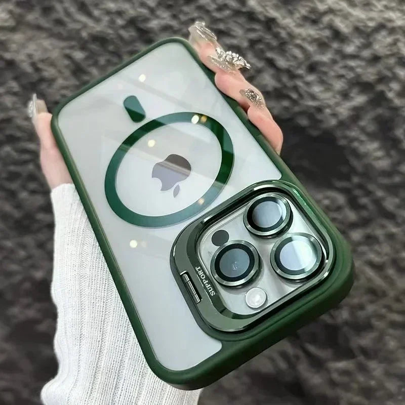 Transparent Magnetic Stand Phone Case