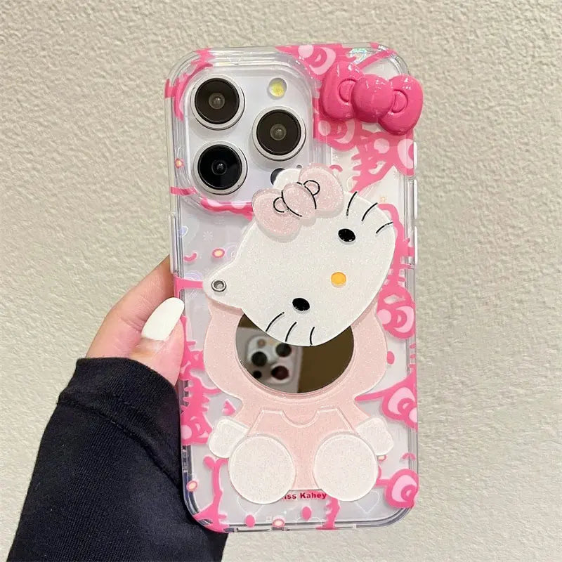 Hello Kitty Bow Full Screen Laser Case for iPhone