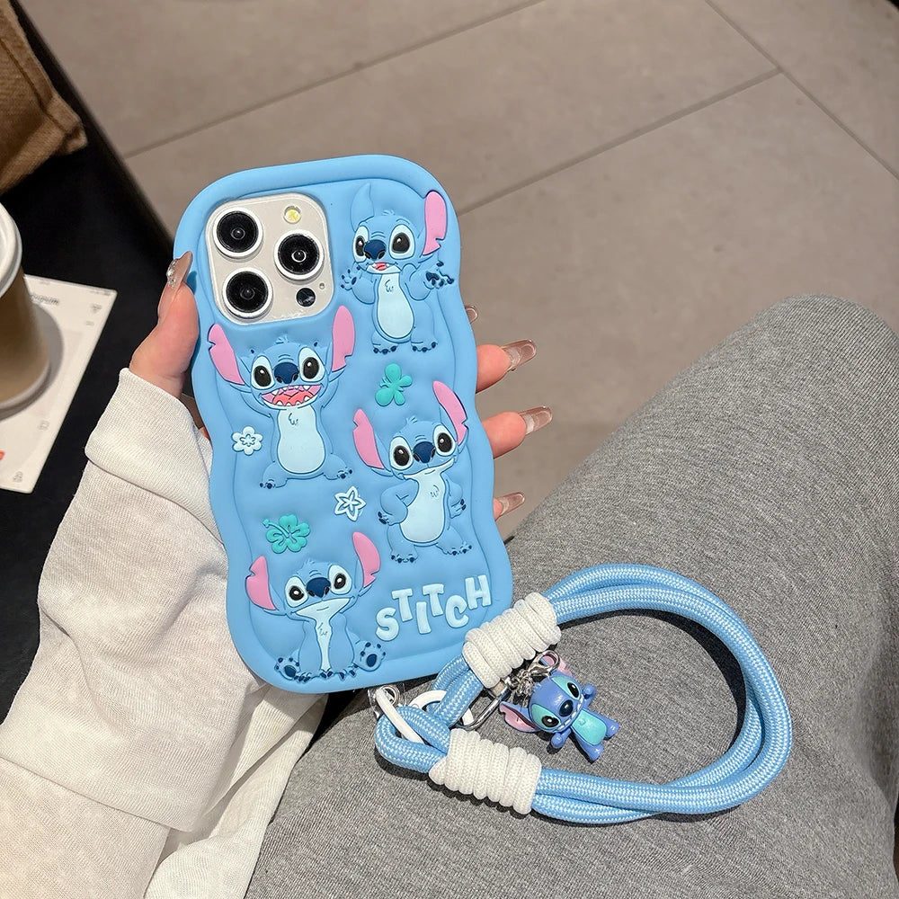 3D Lilo Stitch Silicone Phone Case