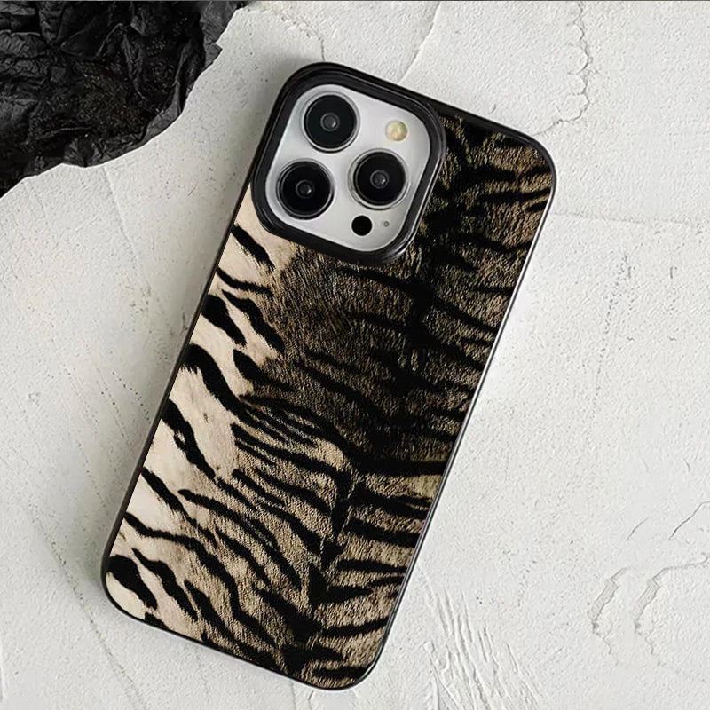 Luxury Tiger Skin Silicone Phone Case for iPhone